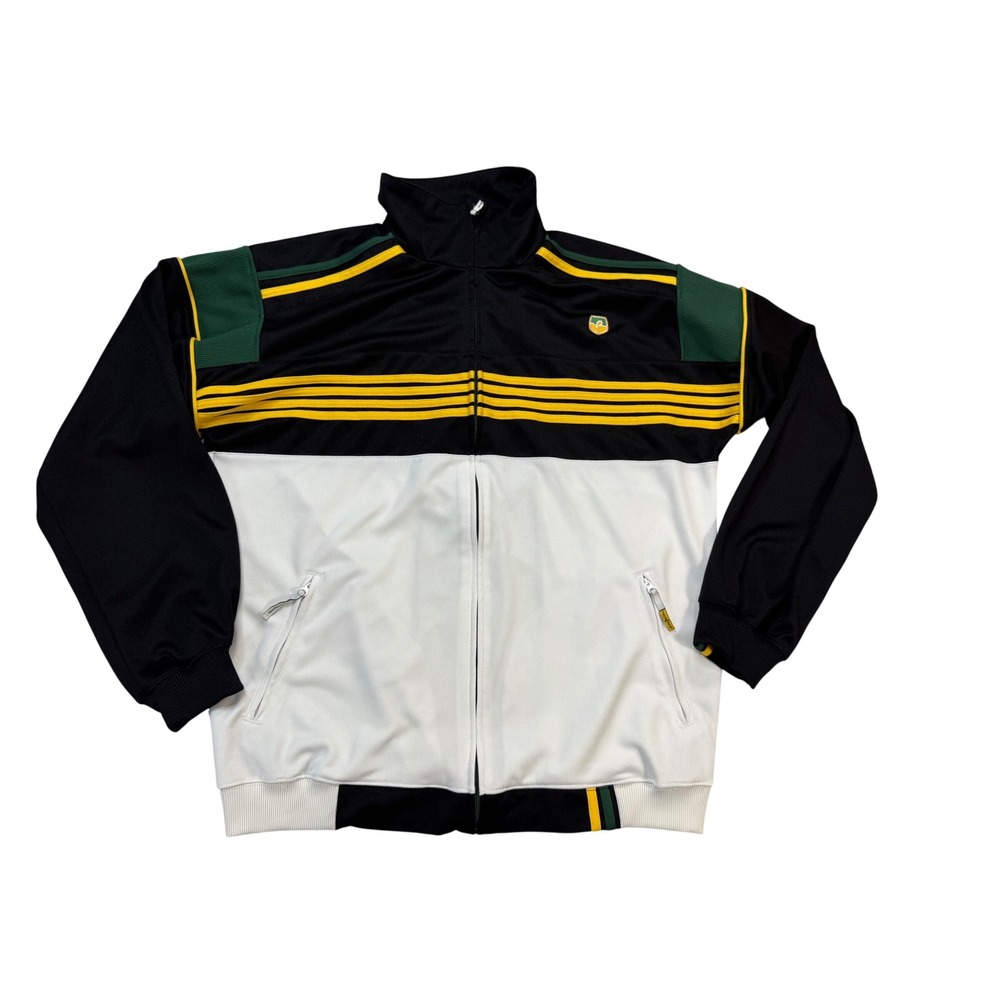 Rocawear Y2K Vintage Track Jacket Mens XL White  Excellent Colorblock Striped